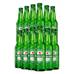 Cerveza Heineken RUBIA 1L CAJON 12u RETORNABLE
