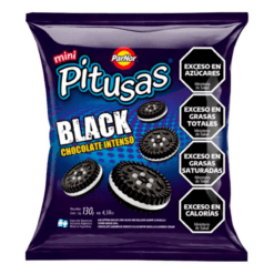 Galletitas Pitusas Black chocolate intenso130grs