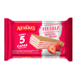Obleas rellenas Nevares Frutilla 80Gr