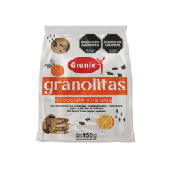 Galletitas Granolitas de Chocolate y naranja Granix 150grs