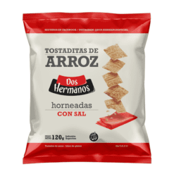 Tostaditas de arroz Dos Hermanos horneadas con sal 120grs
