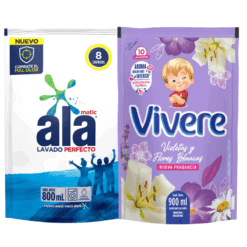 Combo Jabón Líquido Ala 800ml + Suvizante Vivere 900ml