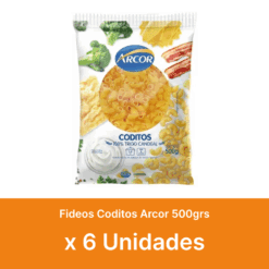 AHORRO 25% Fideos Coditos Arcor 500grs x6u ( $ 950 la unidad )