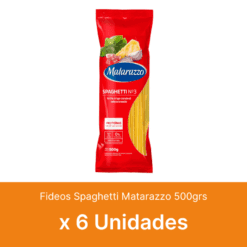 AHORRO 17% Fideos Spaghetti Matarazzo 500grs x6 Unidades ( $ 1100 la unidad )