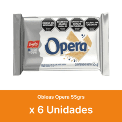AHORRO 17% Obleas Opera 55grs x6u ( $ 470 la unidad )