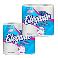 Papel Higiénico Elegante x4u hoja simple x2u (precio x unidad $1300)