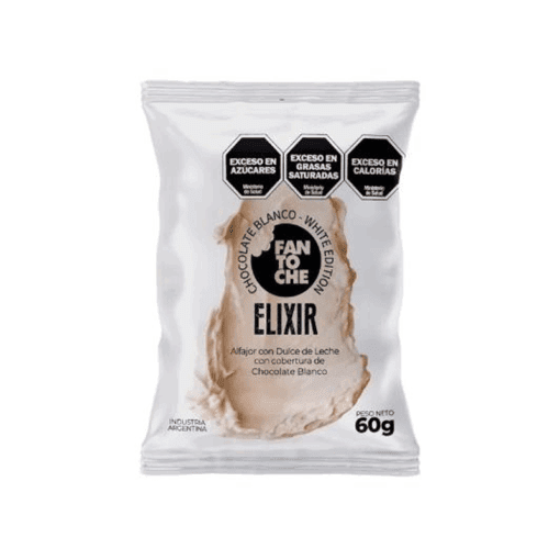 Alfajor Fantoche Elixir blanco 60grs