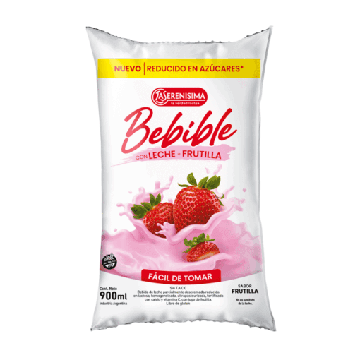 Leche  bebible La Serenísima Frutilla 900ml