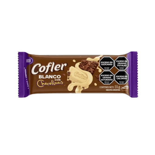 Chocolate Cofler blanco con Chocolinas 55grs