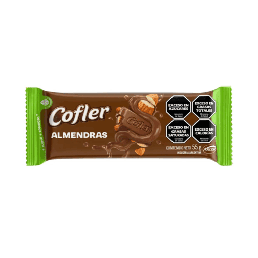 Chocolate Cofler con almendras 55grs