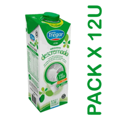 Leche descremada Tregar 1lt PACK x12u
