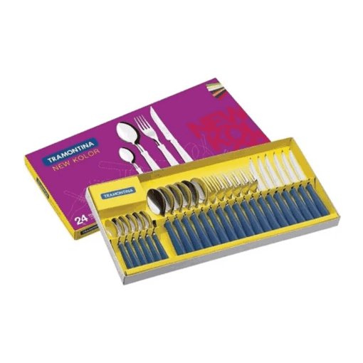 Set de cubiertos Tramontina 24pz. linea azul