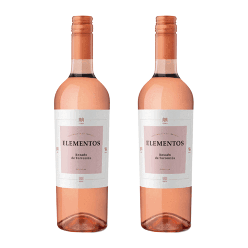 Vino Elementos Rosado de Torrontés 750ml X2u ( $ 3450 x unidad )