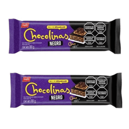 Galletitas Chocolinas negro 181grs x2u