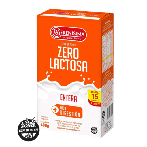 Leche en polvo La Serenísima Zero Lactosa 400grs