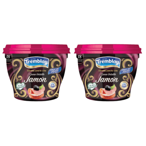 Queso untable Tremblay jamón 190grs x2u