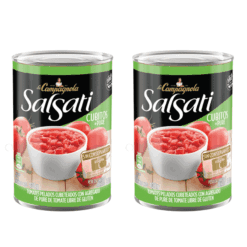 Tomates en cubitos + puré Salsati 400grs x2u