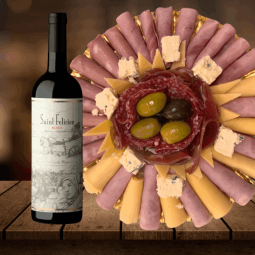 Tabla de fiambres + Vino Saint Felicien Malbec 750ml