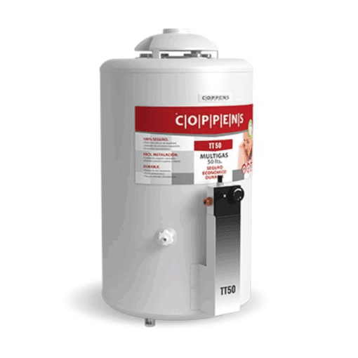 Termotanque a gas Coppens TT50 50Lts conexión superior.