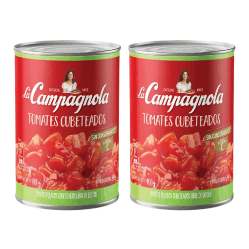 Tomates cubeteados La Campagnola 400grs x2u