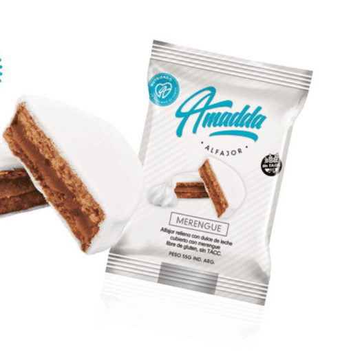 Alfajor Amadda dulce de leche c/merengue 55g s/tacc