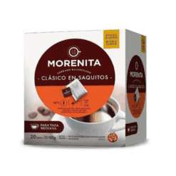 Café Morenita intenso en saquitos x20u 100grs