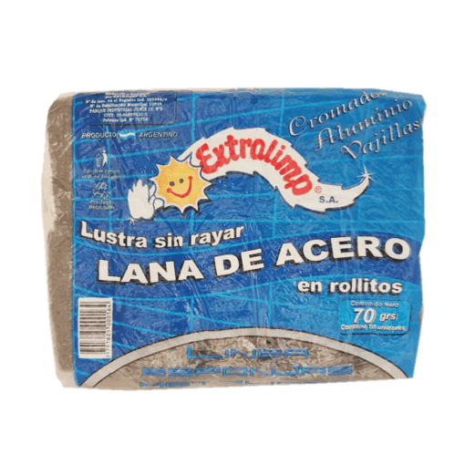 Lana de acero en rollitos Extralimp x10u