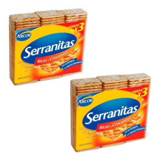 Galletitas Serranitas pack x3 315grs x2u