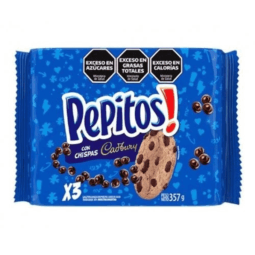 Galletitas Pepitos c/hips Carury x3 357grs
