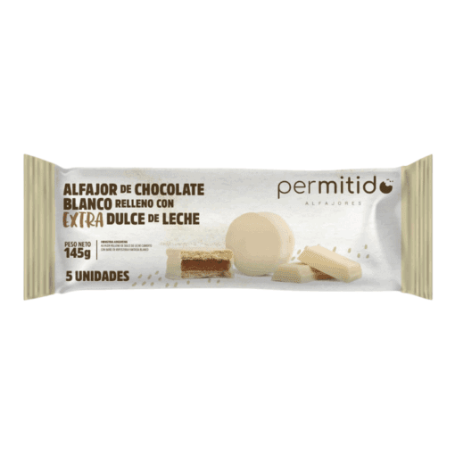 Alfajor Permitido chocolate blanco 145grs