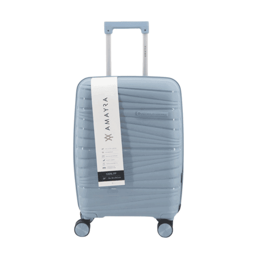 Valija Amayra rígida celeste 20"