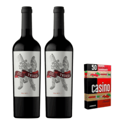 Vino Andeluna Truco malbec 750ml x2u + maso de naipes
