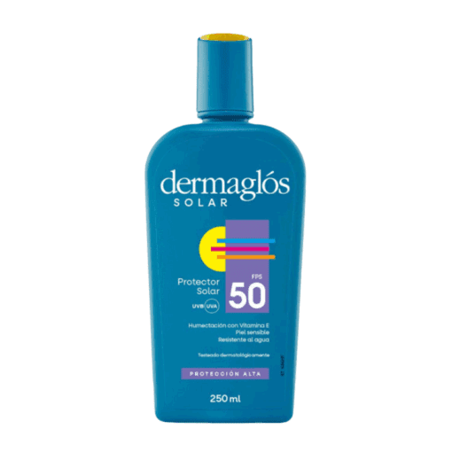 Protector Solar Dermaglós Protección alta Emulsión fps50 250ml