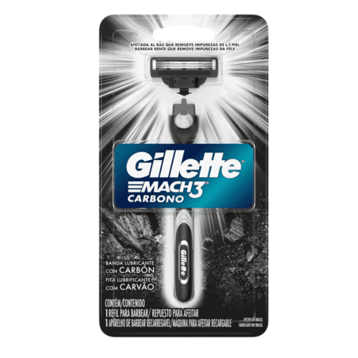 Máquina de afeitar Gillette Mach3 Carbono