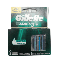 Repuestos para afeitar Gillette Mach3+ 2u.