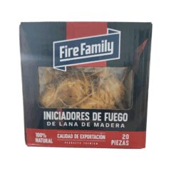 Iniciadores de fuego de lana de madera Fire family 20piezas