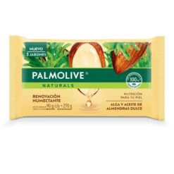 Jabón de tocador Palmolive Algas y Aceite de almendras x3u 90grs c/u