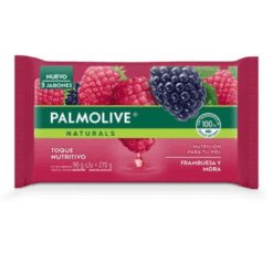 Jabón de tocador Palmolive Frambuesa y mora x3u 90grs c/u