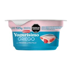 Yogurt Griego Yogurísimo con trozos de frutilla 125grs