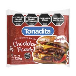 Queso Tonadita Cheddar picante x 8 fetas