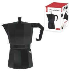Cafetera Italiana 6 pocillos Negra