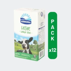 PACK LECHE LARGA VIDA ARMONIA DESCREMADA X 12 UNID.