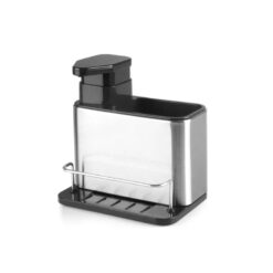 DISPENSER DETERGENTE ACERO INOX C/PORTA ESPONJA REF